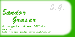 sandor graser business card